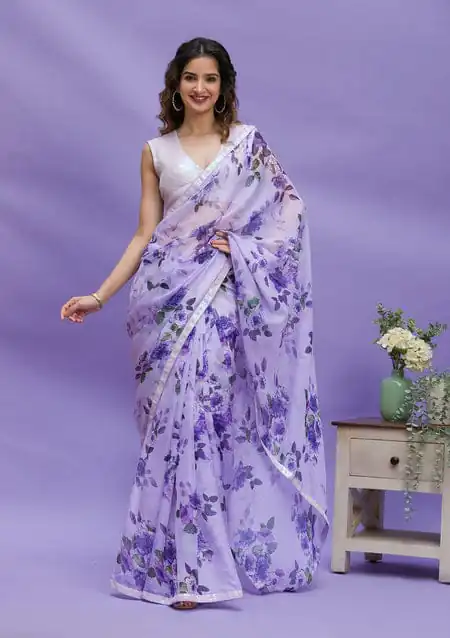 Floral saree patterns