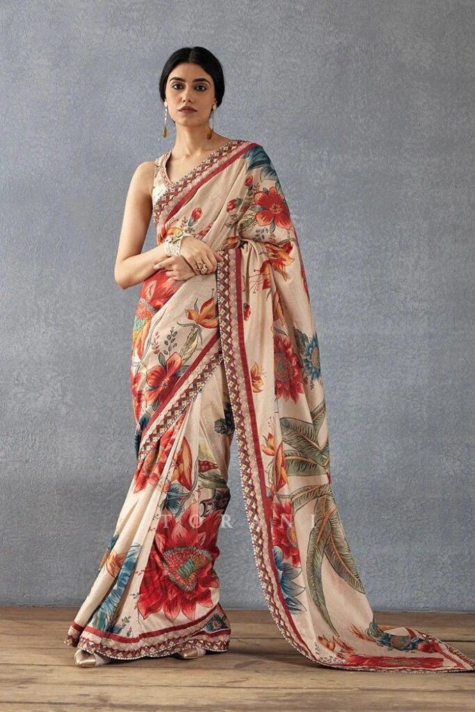 Floral Print Saree